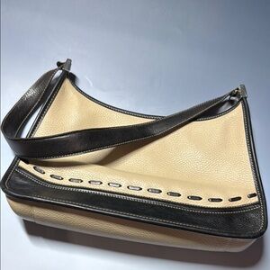 Vintage Brighton Black and Cream Shoulder Bag